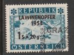 Oostenrijk 1954 - Opdruk - Lawine opfer 1954, Ophalen of Verzenden, Gestempeld