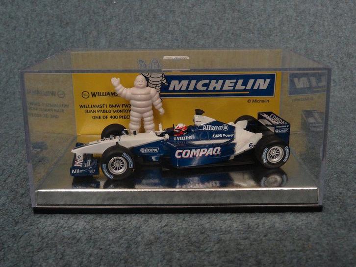 F1 BMW Williams FW23 Montoya zeldzame MICHELIN uitgave, Hobby en Vrije tijd, Modelauto's | 1:43, Gebruikt, Auto, MiniChamps, Ophalen of Verzenden