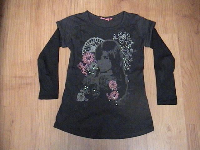 D-zine / Persival mooie grijs shirt met opdruk van meisje ZG, Kinderen en Baby's, Kinderkleding | Maat 116, Meisje, D-Zine, Ophalen of Verzenden