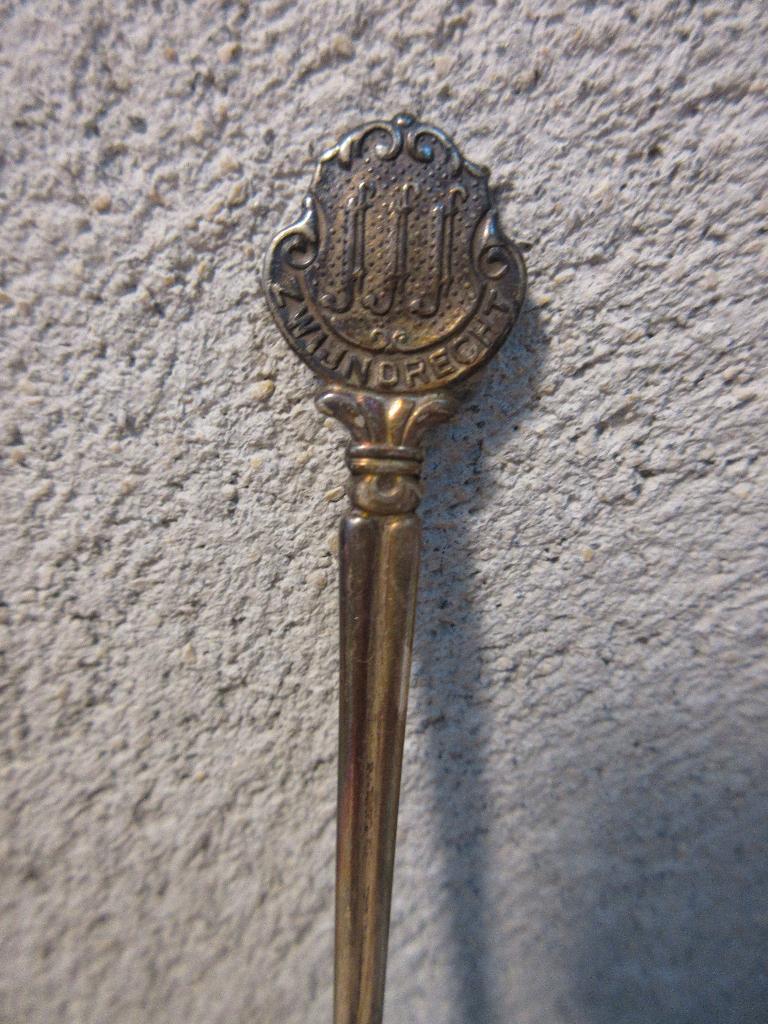 Theelepel gemeente Zwijndrecht zilver of verzilverd, Ophalen of Verzenden