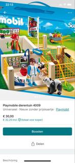 Playmobil Dierentuin 4009 met Dierenkliniek, Ophalen of Verzenden, Zo goed als nieuw, Jongen of Meisje