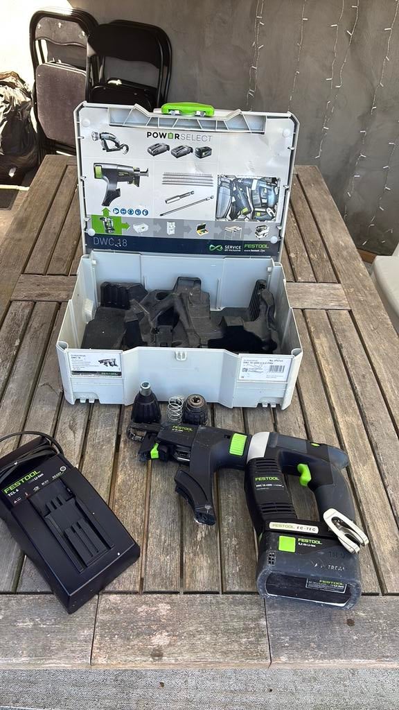 Bandschroef machine festool DWC 18 4500, Doe-het-zelf en Verbouw, Gereedschap | Zaagmachines, Ophalen of Verzenden, Zo goed als nieuw