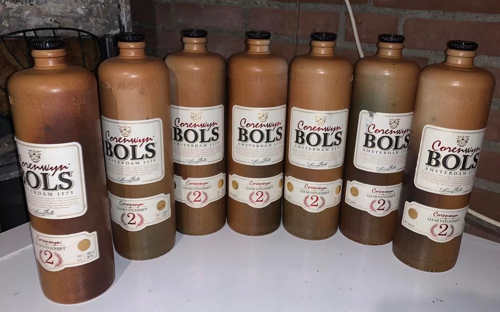 8 x lege aardewerken bruine kruik van Bols, Huis en Inrichting, Woonaccessoires | Vazen, Overige kleuren, Aardewerk of Porselein