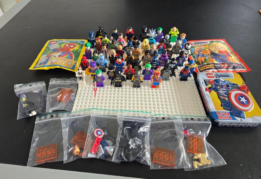 Grote collectie LEGO minifiguren: Superhelden en meer!, Gebruikt, Inclusief extra onderdelen, Marvel, Lego