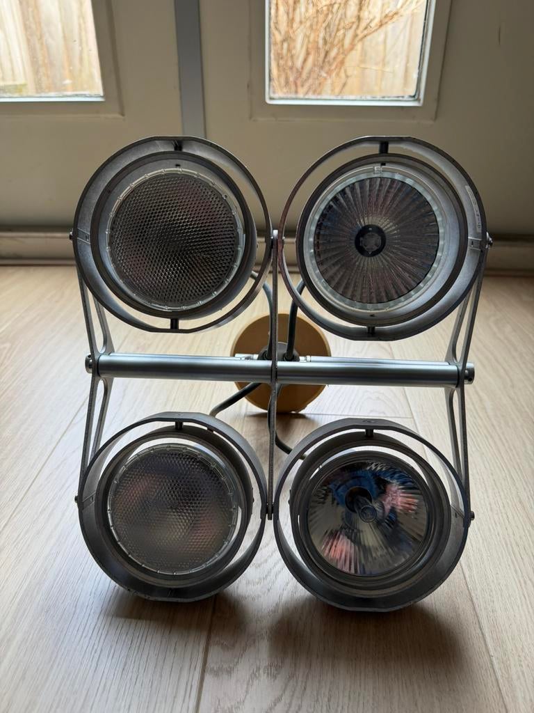 Nomad Modular wandlamp/plafondlamp met vier spots, matzilver, Ophalen, Gebruikt, Metaal, Industrieel