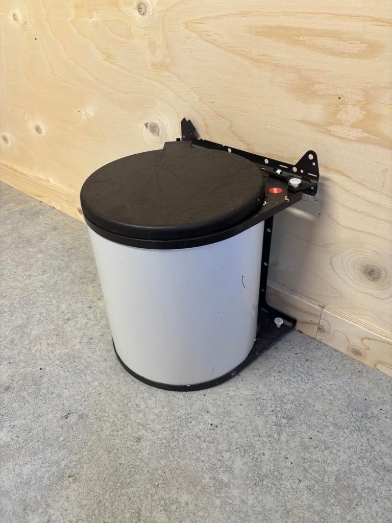 Inbouw prullenbak - Hailo, Ophalen, Gebruikt, Metaal, Minder dan 50 cm