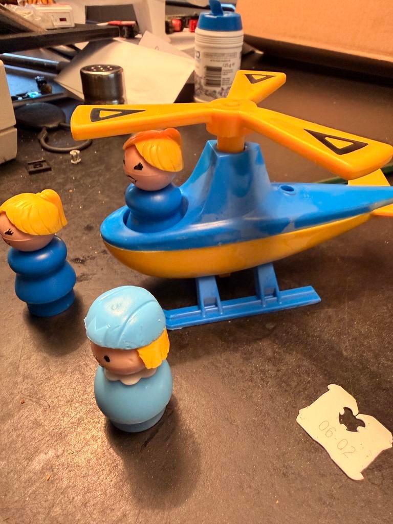 Vintage helicopter van fisher price, Ophalen of Verzenden, Zo goed als nieuw