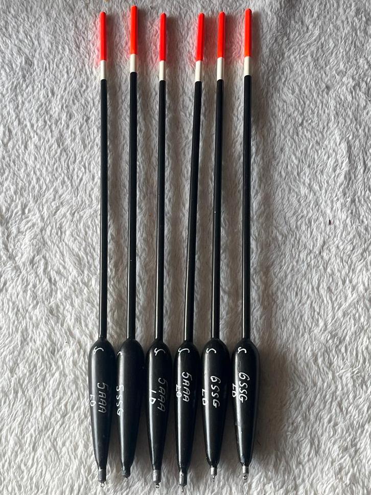 adv 223 / NIEUW set 6 matchdobbers, Watersport en Boten, Hengelsport | Witvissen, Nieuw, Dobber of Lood, Ophalen of Verzenden