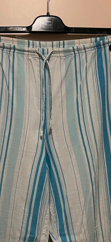 Zomer blauw/wit streep broek. Maat XL. Hunkemoller., Blauw, Maat 46/48 (XL) of groter, Ophalen of Verzenden, Zo goed als nieuw