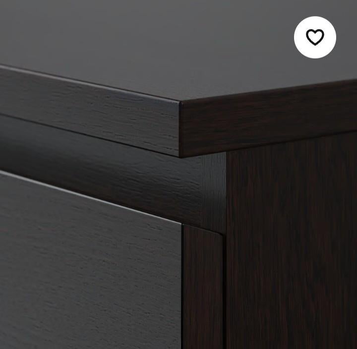 Malm Ikea ladekastje / bedkastje 2 lades zgn, Ophalen, 1 of 2 laden, 50 tot 100 cm, Minder dan 100 cm
