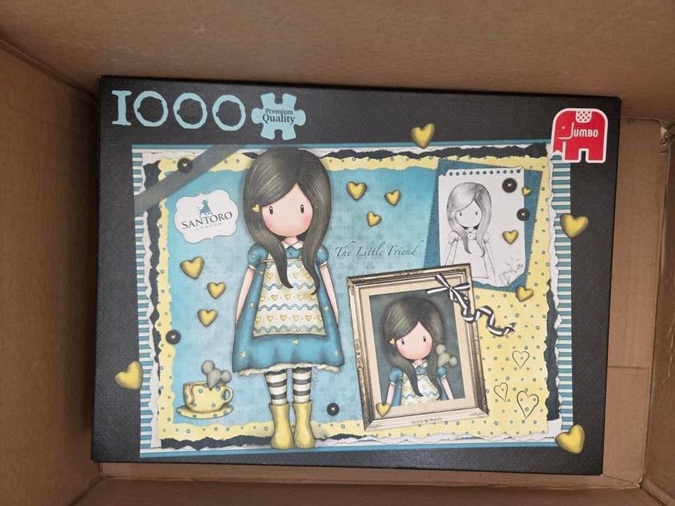 Gorjuss santoro london 1000 stukjes puzzel my little friend, Ophalen of Verzenden, 500 t/m 1500 stukjes, Zo goed als nieuw, Legpuzzel