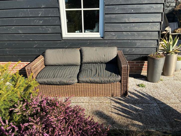Comfortabele 2-zits loungebank voor in de tuin, Tuin en Terras, Tuinsets en Loungesets, Gebruikt, Loungeset, Wicker, 2 zitplaatsen