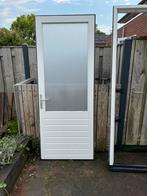 Hardhouten garagedeur, Doe-het-zelf en Verbouw, 75 tot 150 cm, Gebruikt, Deurkozijn, Ophalen of Verzenden