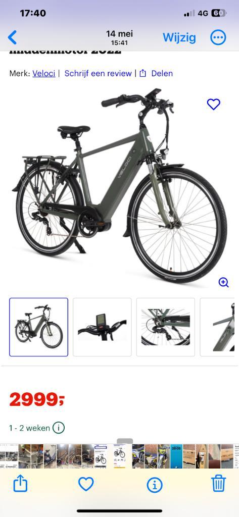 Elektrische fiets, Fietsen en Brommers, Fietsen | Heren | Herenfietsen, Nieuw, Overige merken, Ophalen