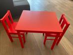 IKEA kritter kinderstoel en tafel rood, Ophalen, Gebruikt, Tafel(s) en Stoel(en)