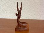 Houten Antilope Beeldje teak hout, Antiek en Kunst, Ophalen of Verzenden