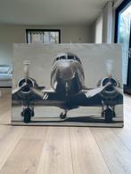 DC-3 Dakota Canvas met olieverf, Schilderij, Gebruikt, Ophalen of Verzenden, 100 tot 125 cm