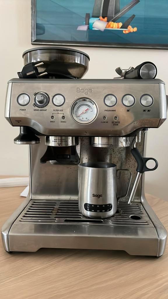 Sage barista koffie apparaat, Witgoed en Apparatuur, Koffiezetapparaten, Gebruikt, Koffiebonen, Espresso apparaat, 2 tot 4 kopjes