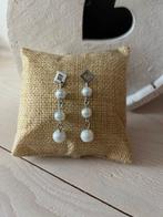 Oorbellen oorknopje parels wit zilver bruid trouwdag, Overige materialen, Info@kinderworkshops-petra-dongen.nl, Wit, Nieuw