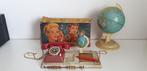 1950 Bureausetje kindertelefoon, pennenbakje en wereldbol, Antiek en Kunst, Ophalen of Verzenden