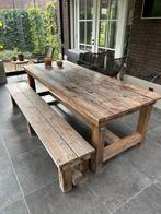 Douglas Houten Tafel met Bankje, Huis en Inrichting, Tafels | Eettafels, Ophalen, Gebruikt, 200 cm of meer, 50 tot 100 cm