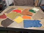 Pakketten effen leren lapjes, Hobby en Vrije tijd, Stoffen en Lappen, Overige kleuren, Leer of Kunstleer, Nieuw, Ophalen of Verzenden