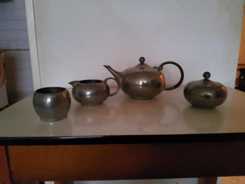 Antiek Tinnen theeservies KMD Tiel Holland, Antiek en Kunst, Antiek | Tin, Ophalen of Verzenden