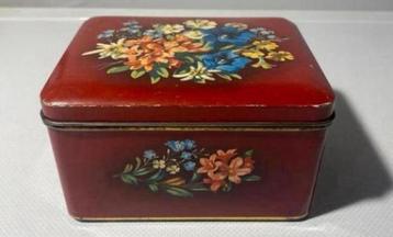 Blik met bloemen van Koninklijke Verkade Fabrieken Zaandam  beschikbaar voor biedingen