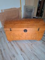 Houten Kist met Egyptische Motieven, Ophalen, Gebruikt, 50 tot 75 cm, Metaal