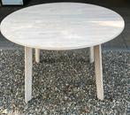 Ronde houten tafel 120diameter, Ophalen, Zo goed als nieuw, Rond, 100 tot 150 cm