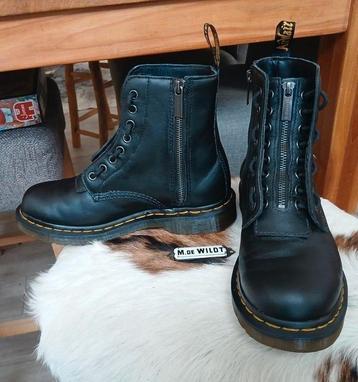 Dr. Martens 40 - 1460 Pascal front zip zwart  ritsen leer  beschikbaar voor biedingen