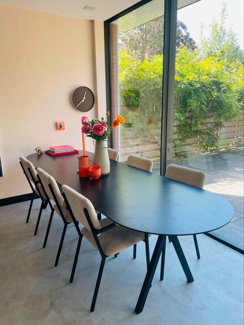 Studio Henk Plat Ovaal tafel 300cm bij 90cm butterfly, Huis en Inrichting, Tafels | Eettafels, Zo goed als nieuw, 50 tot 100 cm