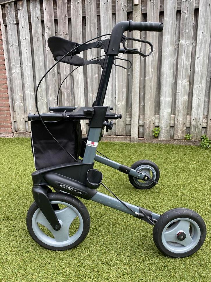 Topro Olympos - rollator met tas en rugsteun - maat M, Diversen, Rollators, Zo goed als nieuw, Lichtgewicht, Opvouwbaar, Ophalen