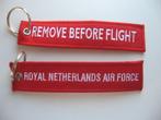 Sleutelhanger Remove Before Flight / RNLAF, Verzamelen, Verzenden, Luchtmacht, Nederland, Overige typen