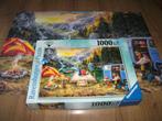 Ravensburger Puzzel Camping Calme 1000 stuks, Ophalen of Verzenden, 500 t/m 1500 stukjes, Zo goed als nieuw, Legpuzzel