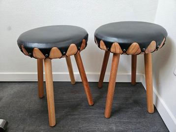 2 Ikea Tillfälle krukjes met lederen zitting beschikbaar voor biedingen