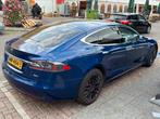 Tesla Model S90D 2017 Blauw Free supercharger zelf paarkeren, Auto's, Automaat, Origineel Nederlands, Particulier, 107 pk