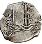 Spanje, Carlos II, 8 Reales 1679 Potosi C cob coin, Postzegels en Munten, Munten | Europa | Niet-Euromunten, Ophalen of Verzenden