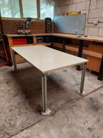Solide (bureau/werk)tafel 2x1 meter, bladdikte 28 mm, Ophalen, Gebruikt, Bureau
