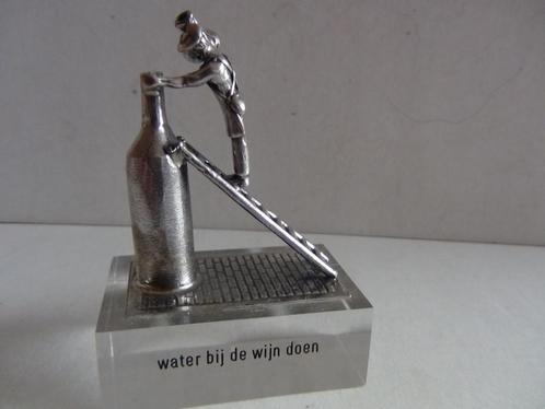 Miniatuur zilver S7b fles, man ladder zilveren miniaturen, Antiek en Kunst, Antiek | Goud en Zilver, Zilver, Verzenden