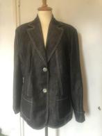 DELMOD grijs ongevoerd jasje maat 44 witte naden, Ophalen of Verzenden, Zo goed als nieuw, Jasje, Grijs