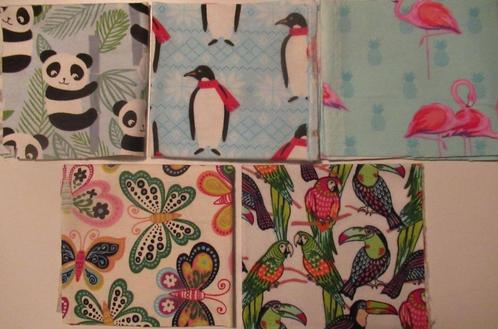 Lapjes flanel van 25 cm. x 25 cm., Hobby en Vrije tijd, Stoffen en Lappen, Nieuw, Katoen, Minder dan 30 cm, Minder dan 30 cm, Ophalen