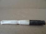 Curiosa antiek sigarettenpijpje van been benen pijpje 9cm, Ophalen of Verzenden