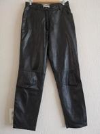Vintage broek 100%Echte leer L, Lang, Maat 42/44 (L), Zo goed als nieuw, Zwart
