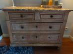Commode - ladenkast - antiek met marmeren blad, Huis en Inrichting, Kasten | Ladekasten, Ophalen, Gebruikt, 100 tot 150 cm, Eikenhout