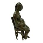 Bronzen sculptuur, zwangere vrouw, Ophalen of Verzenden