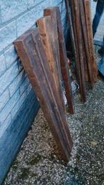 Hardhout Balken en planken, Doe-het-zelf en Verbouw, Hout en Planken, Ophalen, Gebruikt, 50 mm of meer, Balk