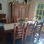 Vol Eiken Kast en Eethoek met 6 Stoelen, Huis en Inrichting, Ophalen, Zo goed als nieuw, 4 tot 6 stoelen