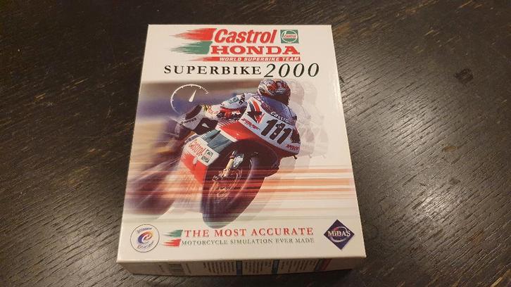 BIG BOX - Castrol Honda Superbike 2000 Midas PC Game CD-ROM, Spelcomputers en Games, Games | Pc, Zo goed als nieuw, Racen en Vliegen