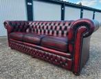 Originele Springvale Chesterfield 3 zits bank in oxblood red, Ophalen, Gebruikt, Chesterfield, oxblood, springvale, mancave, Driepersoons